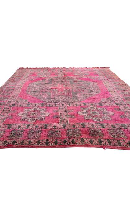7 x 11 Vintage Pink Boujad Moroccan Rug 79256