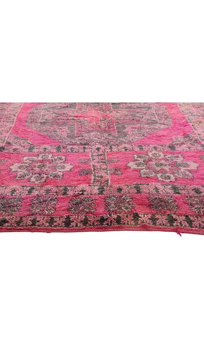 7 x 11 Vintage Pink Boujad Moroccan Rug 79256