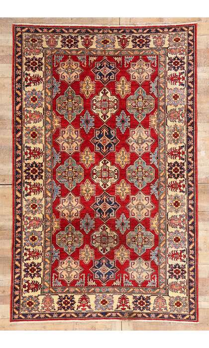 6 x 9 Vintage Pakistani Shirvan Tribal Rug 77532