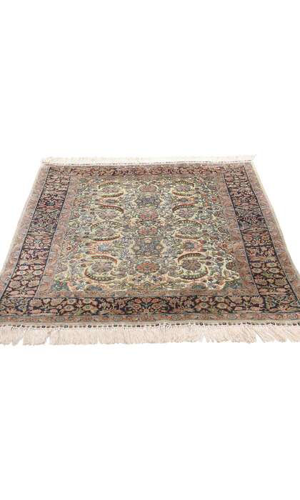 3 x 4 Vintage Turkish Silk Hereke Rug 79238