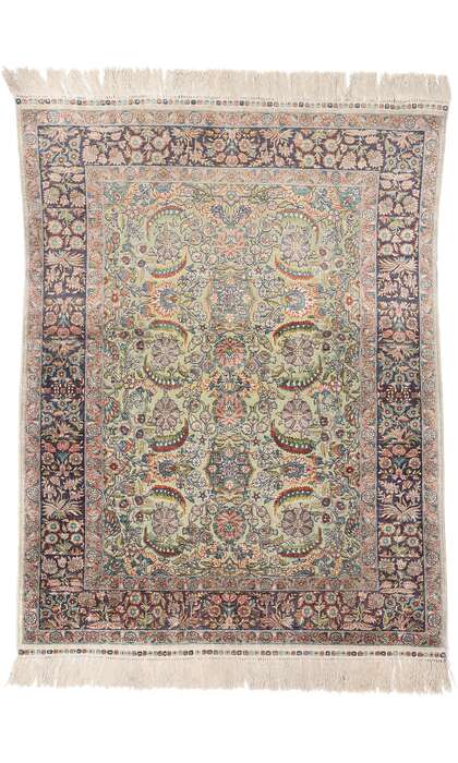 3 x 4 Vintage Turkish Silk Hereke Rug 79238