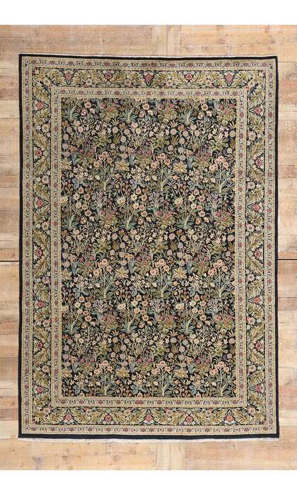 6 x 9 Vintage Pakistani Millefleur Tabriz Rug 79224