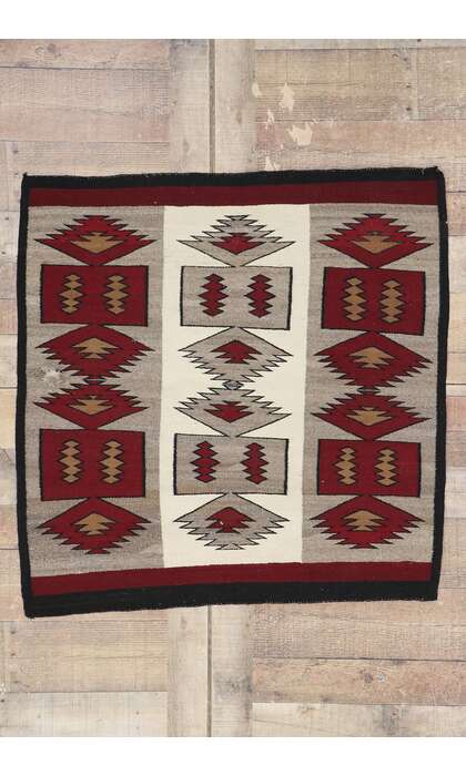 3 x 3 Antique Teec Nos Pos Navajo Rug 78134