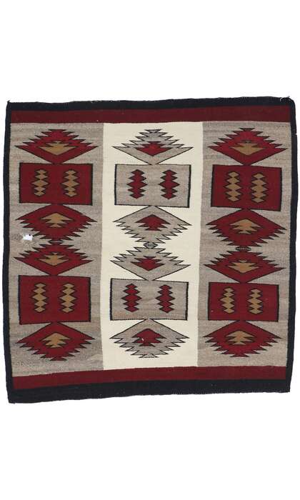 3 x 3 Antique Teec Nos Pos Navajo Rug 78134