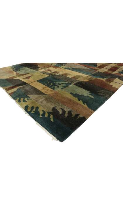 8 x 9 Vintage Biophilic Bauhaus Tibetan Rug 77537