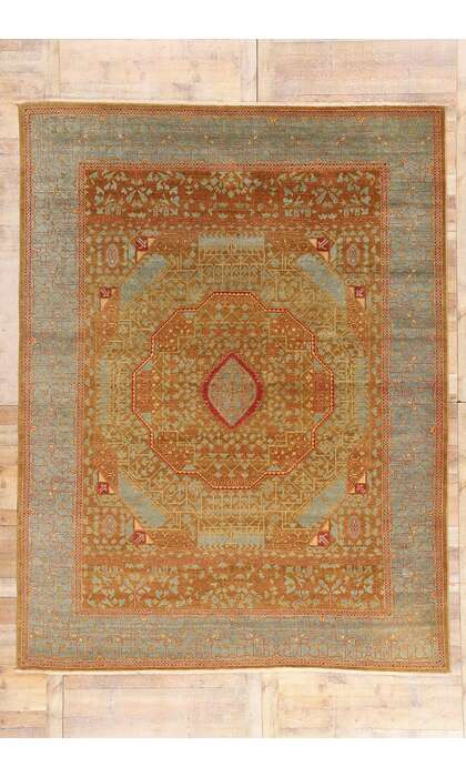 9 x 11 Vintage Turkish Oushak Rug 79248