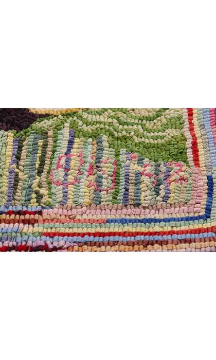 2 x 3 Vintage Gloucester Old Spot Pig Hooked Rug 79267