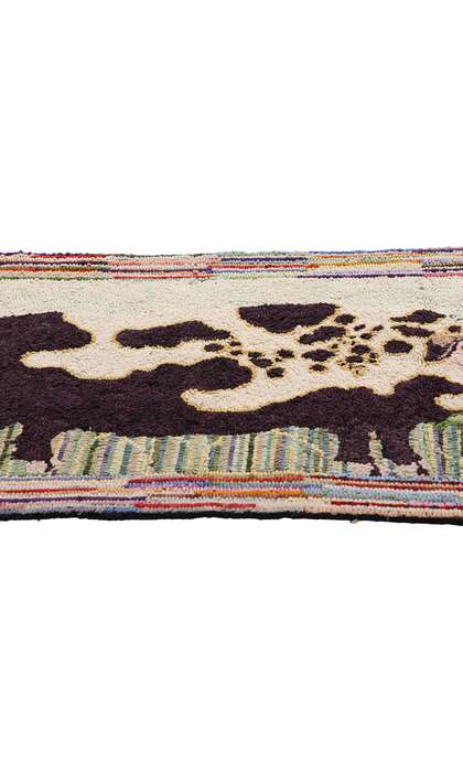 2 x 3 Vintage Gloucester Old Spot Pig Hooked Rug 79267