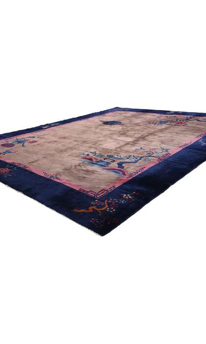 9 x 11 Antique Chinese Art Deco Rug 79268
