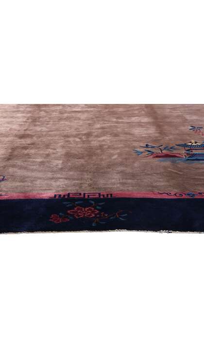 9 x 11 Antique Chinese Art Deco Rug 79268