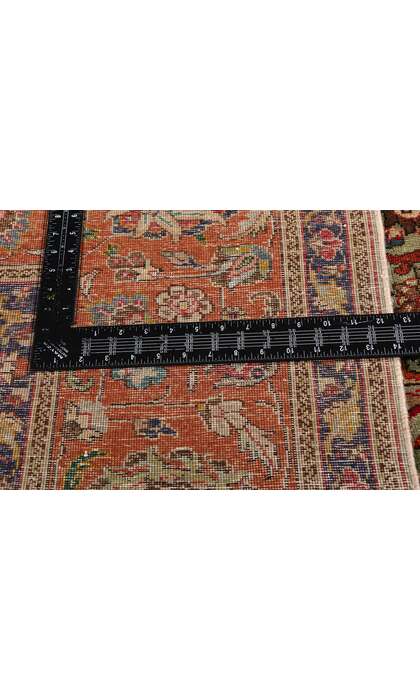 10 x 13 Antique Green Persian Tabriz Rug 76579