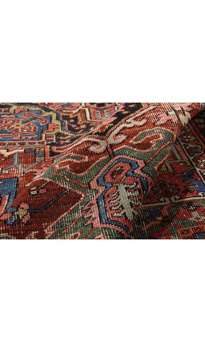 8 x 10 Distressed Antique Persian Heriz Rug 79273