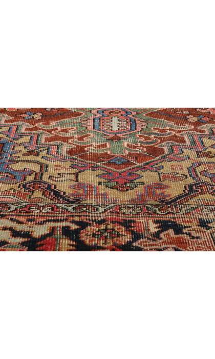 8 x 10 Distressed Antique Persian Heriz Rug 79273