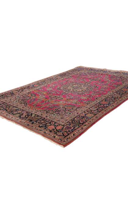 4 x 7 Antique Persian Kashan Rug 79270