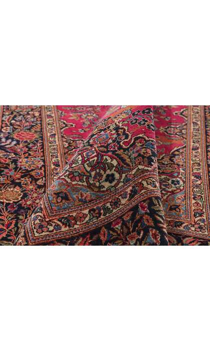 4 x 7 Antique Persian Kashan Rug 79270
