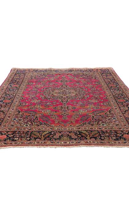 4 x 7 Antique Persian Kashan Rug 79270