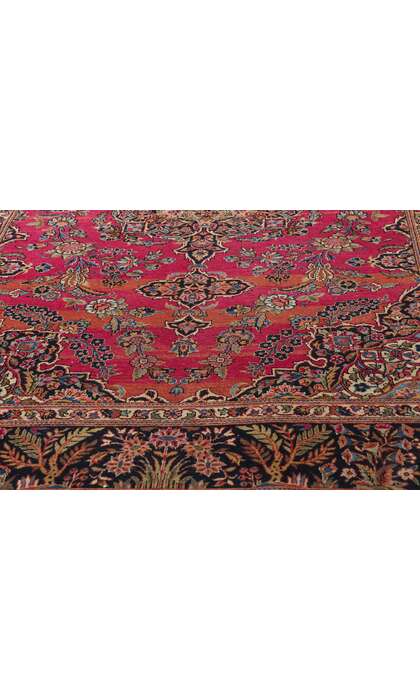 4 x 7 Antique Persian Kashan Rug 79270
