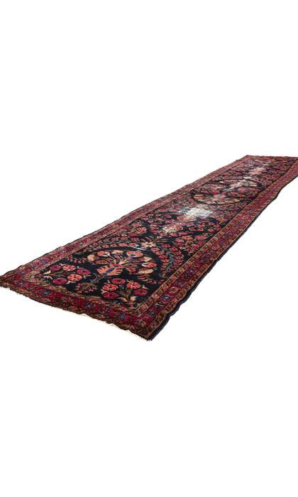 3 x 16 Distressed Antique Persian Lilihan Rug 79277