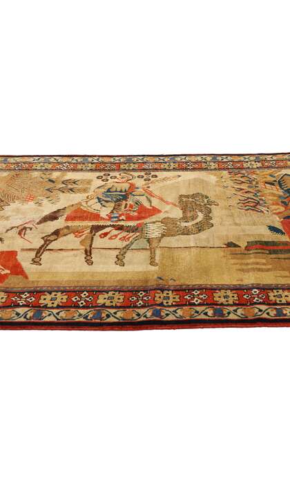 4 x 6 Antique Persian Afshar Pictorial Rug 79287