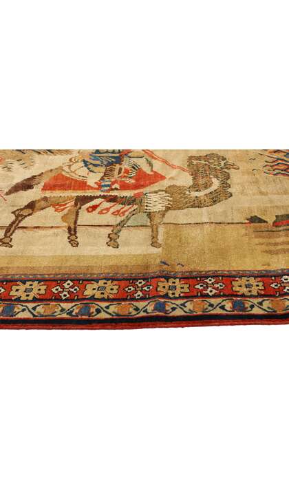 4 x 6 Antique Persian Afshar Pictorial Rug 79287