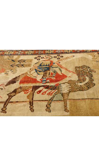 4 x 6 Antique Persian Afshar Pictorial Rug 79287