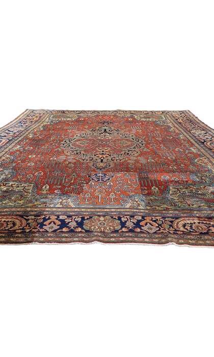 9 x 13 Late 19th Century Antique Persian Sarouk Farahan Rug 73477