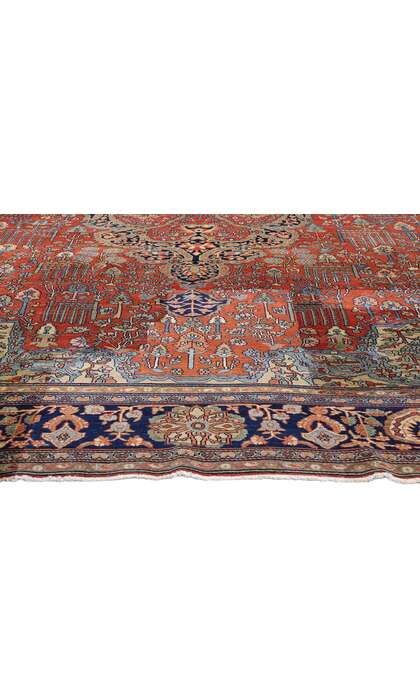 9 x 13 Late 19th Century Antique Persian Sarouk Farahan Rug 73477