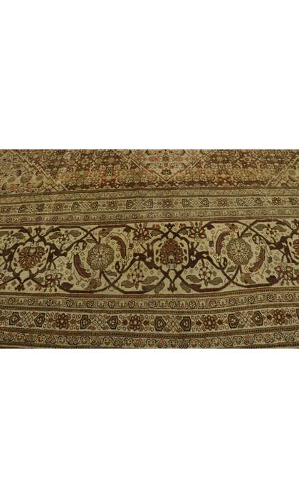 13 x 18 Antique Persian Tabriz Rug 53173
