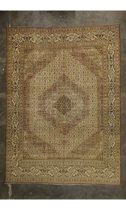 13 x 18 Antique Persian Tabriz Rug 53173
