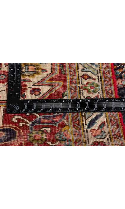 7 x 9 Distressed Antique Persian Tabriz Rug 79262