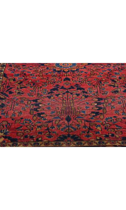 2 x 5 Antique Red Persian Sarouk Rug 79285