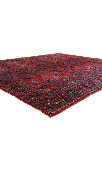 9 x 11 Antique Red Persian Sarouk Rug 79263