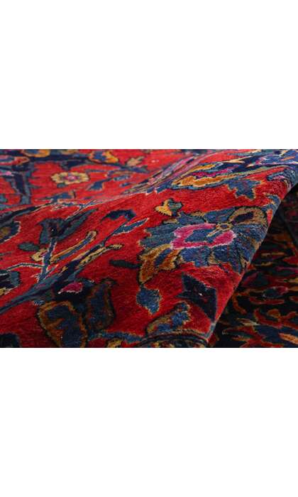 9 x 11 Antique Red Persian Sarouk Rug 79263