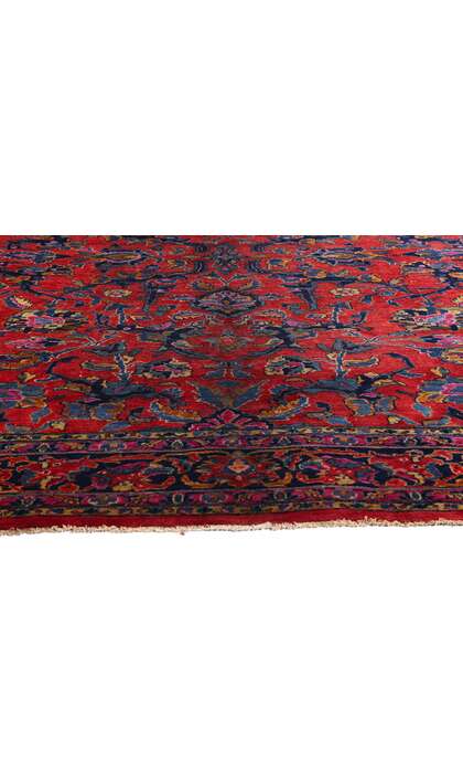 9 x 11 Antique Red Persian Sarouk Rug 79263