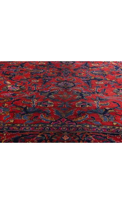9 x 11 Antique Red Persian Sarouk Rug 79263