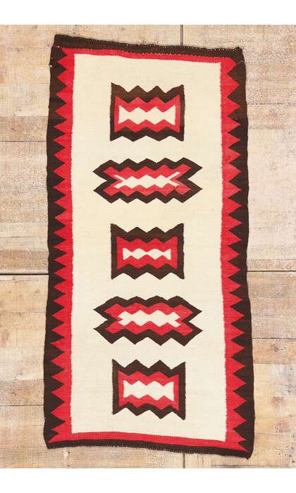 3 x 5 Antique Ganado Navajo Rug 79286