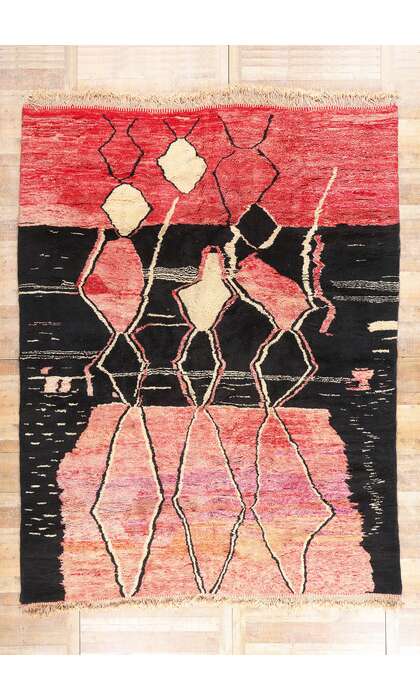 10 x 13 Modern Beni Mrirt Moroccan Rug 21648