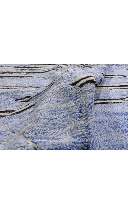 10 x 13 Modern Blue Beni Mrirt Moroccan Rug 21184