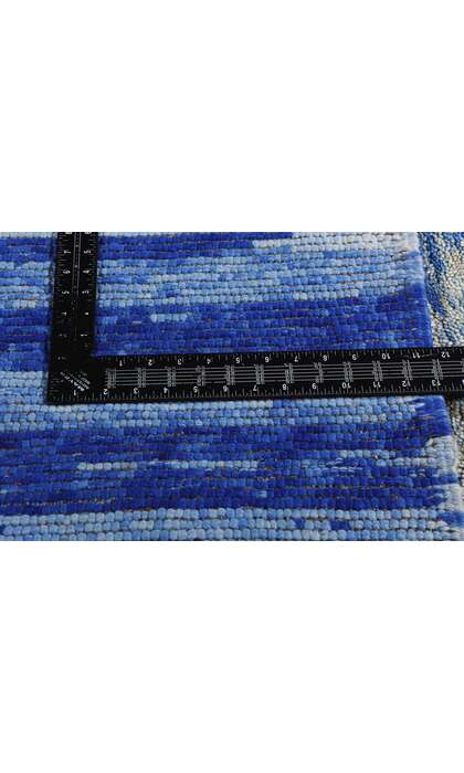 11 x 12 Modern Blue Beni Mrirt Moroccan Rug 21151