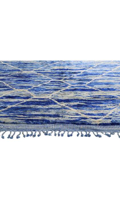 11 x 12 Modern Blue Beni Mrirt Moroccan Rug 21151