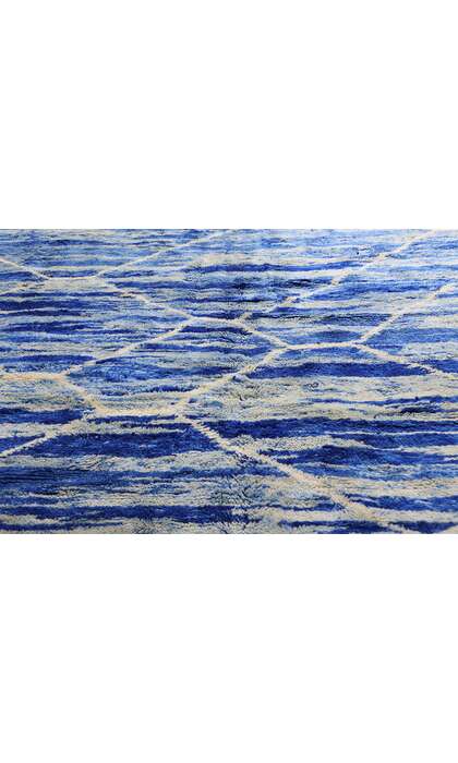 11 x 12 Modern Blue Beni Mrirt Moroccan Rug 21151