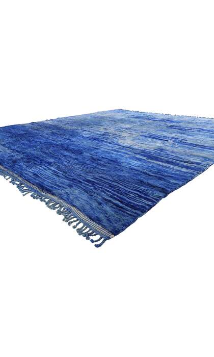 12 x 14 Modern Blue Beni Mrirt Moroccan Rug 21168