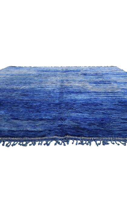 12 x 14 Modern Blue Beni Mrirt Moroccan Rug 21168