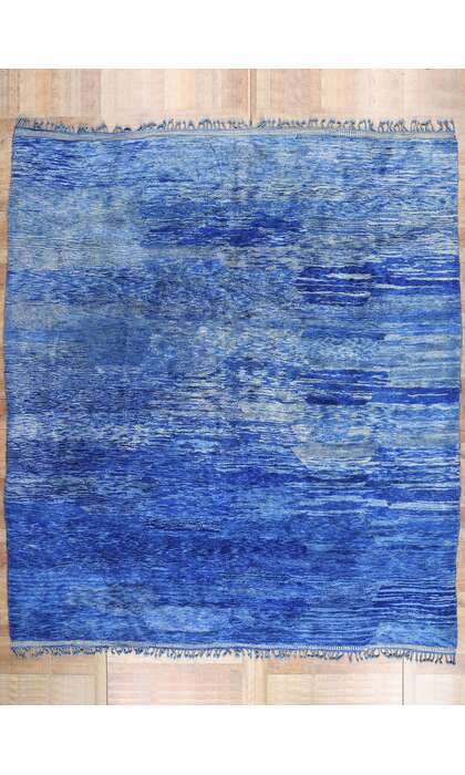 12 x 14 Modern Blue Beni Mrirt Moroccan Rug 21168
