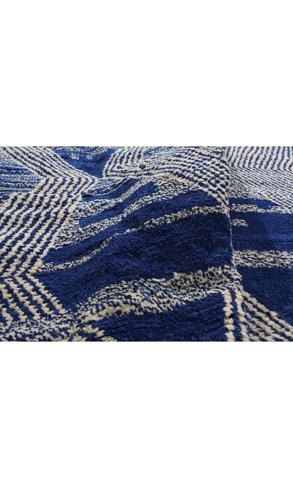10 x 14 Blue Modern Moroccan Rug 80586