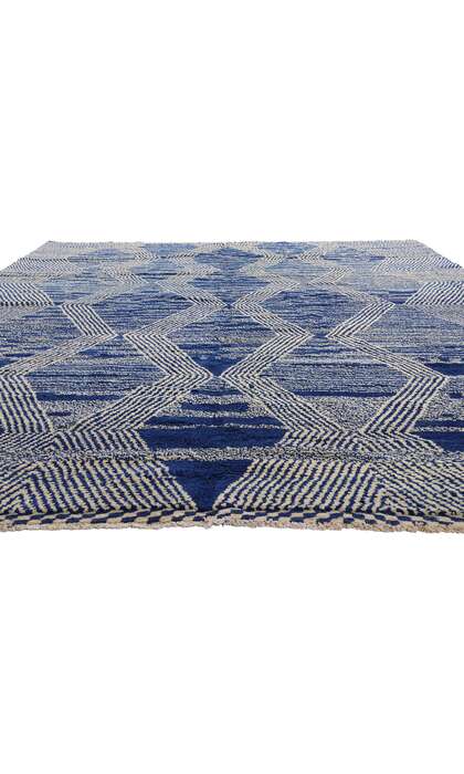 10 x 14 Blue Modern Moroccan Rug 80586