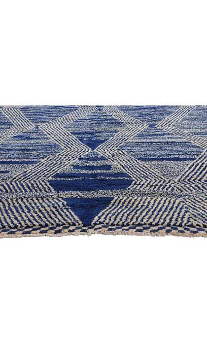 10 x 14 Blue Modern Moroccan Rug 80586