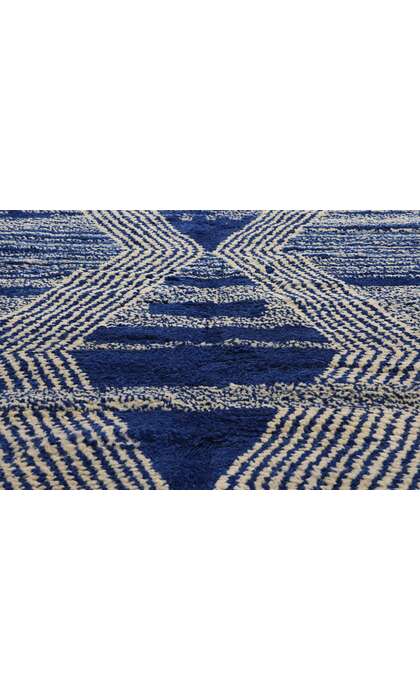 10 x 14 Blue Modern Moroccan Rug 80586