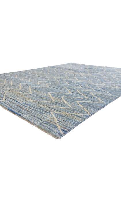 10 x 14 Modern Blue Moroccan Rug 80642