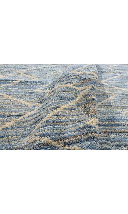 10 x 14 Modern Blue Moroccan Rug 80642